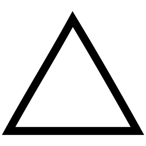 Sticker triangle vide